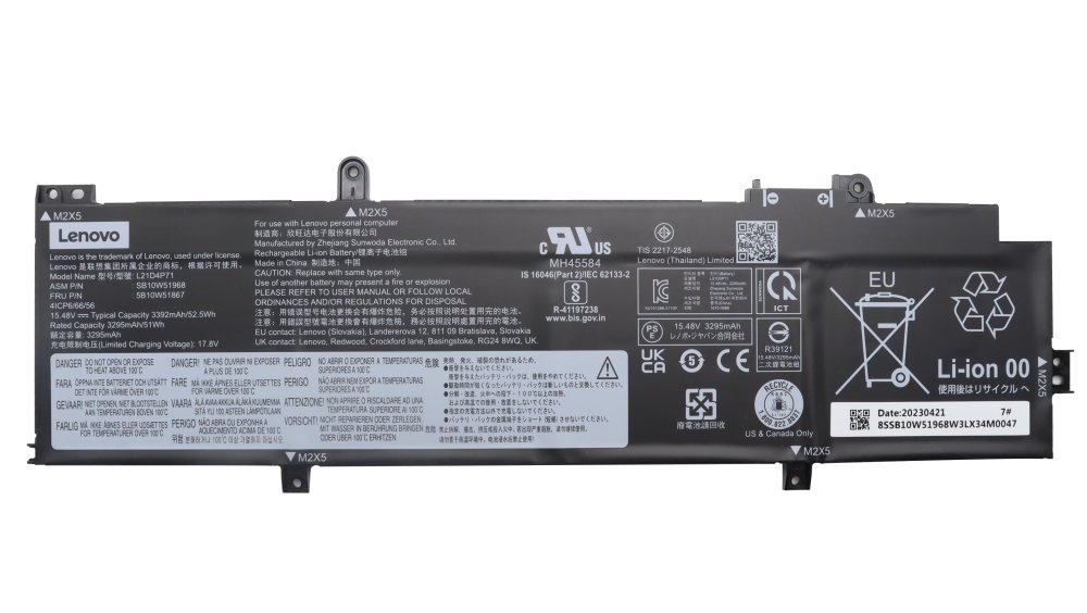 Original 3295mAh 52.5Wh Lenovo 5B10W51865 Akku
