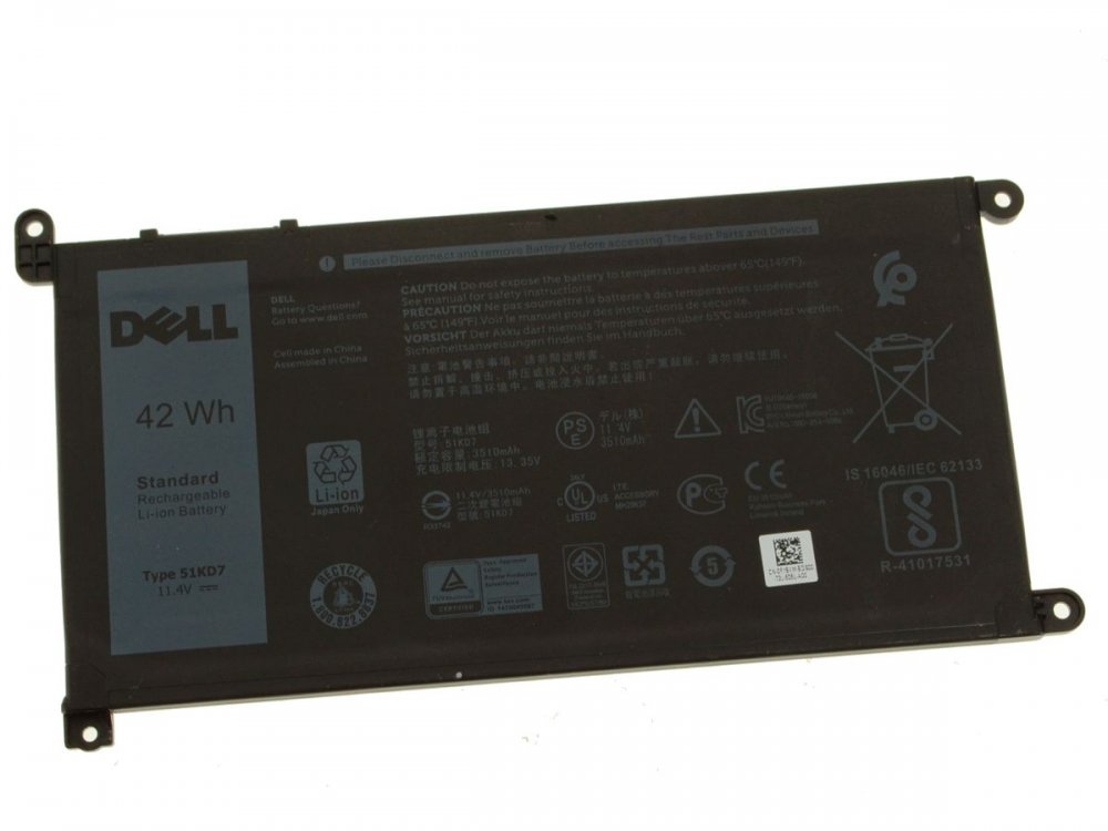 Original 42Wh 3 Zellen Dell Chromebook 3100 P29T P29T001 Akku