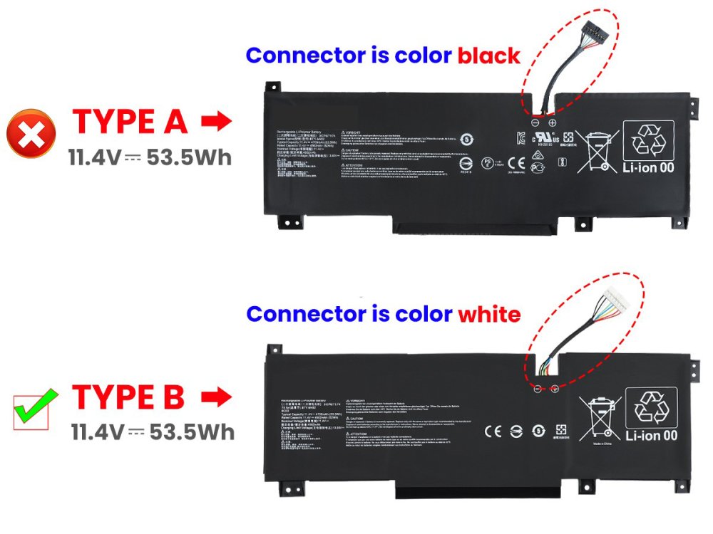 4700mAh 53.5Wh Akku MSI Bravo 15 B7ECP MS-158P