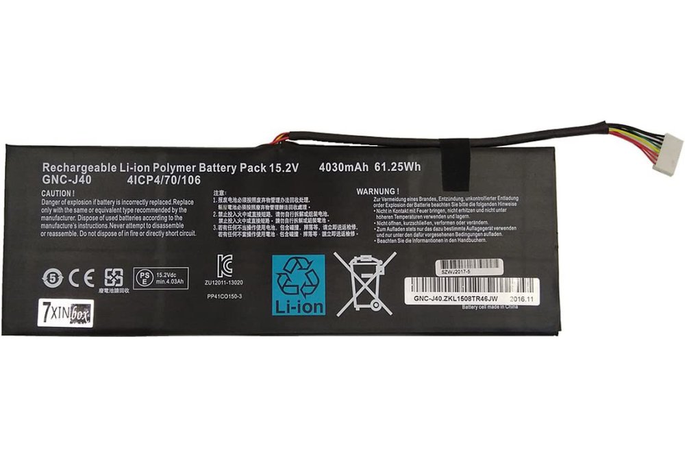 4030mAh 61.25Wh 2 Zellen Gigabyte P34F Akku