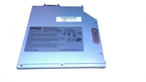 Original 4320mAh 48Wh 6 Zellen Dell Latitude D830N Media Bay Akku