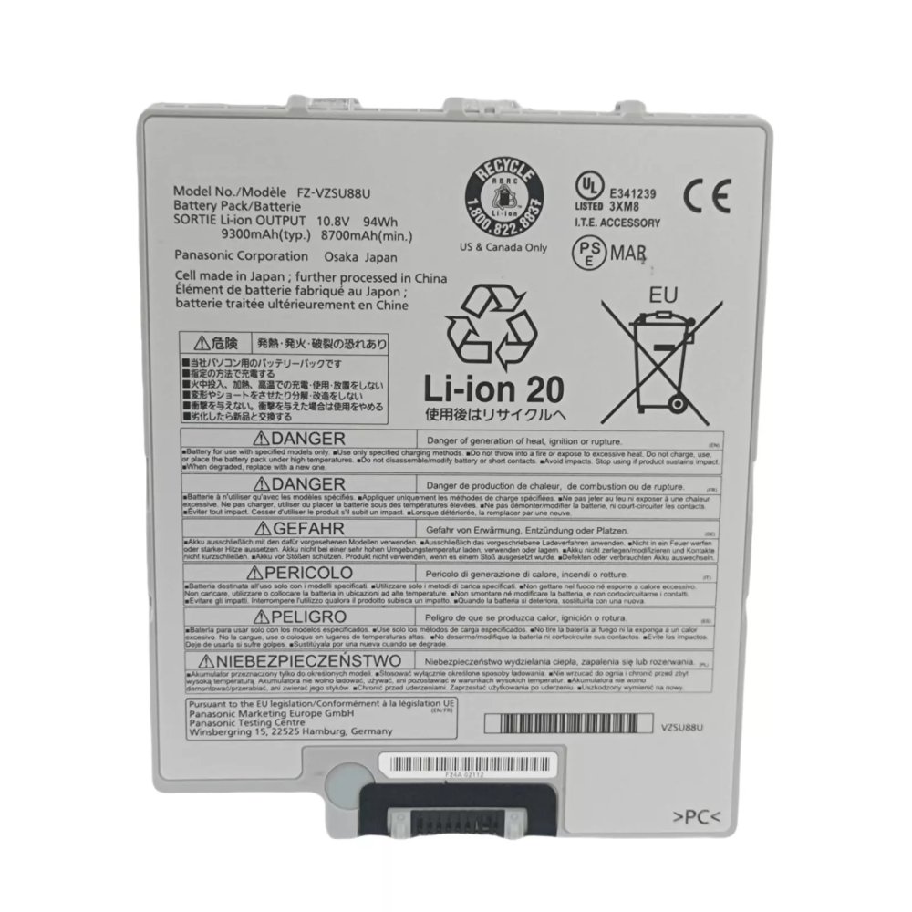 8700mAh 94Wh Akku Panasonic Toughpad FZ-G1V1085VM