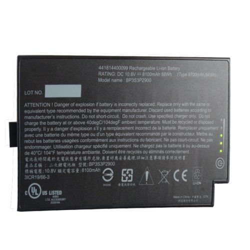 8100mAh 88Wh 9 Zellen Getac BP3S3P2900 Akku