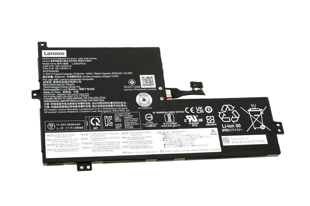 3735mAh 42Wh Lenovo IP Flex 3 Chrome 11IJL6 82KM Akku