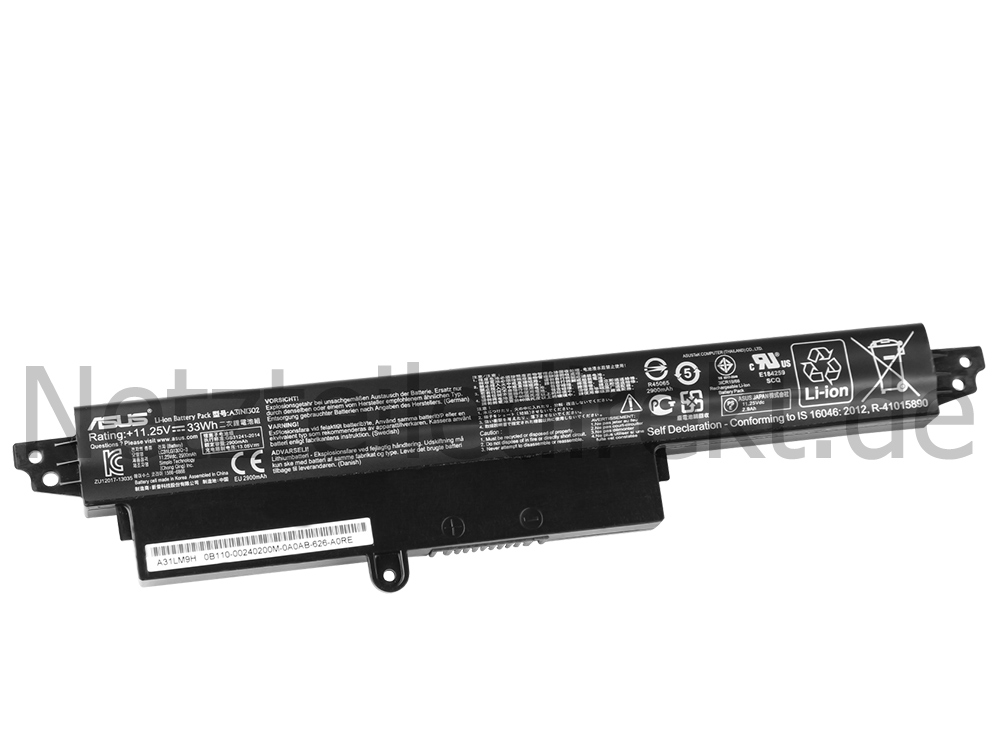 Original 3300mAh 33Wh 3 Zellen Asus R200CA R202CA Akku