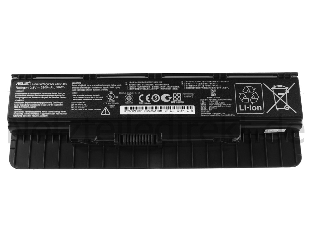 Original 56Wh 5200mAh 6 Zellen Akku Asus ROG G551JK-CN144H