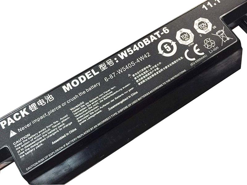 Original 4400mAh 48.84Wh 6 Zellen Clevo 6-87-W540S-427 Akku