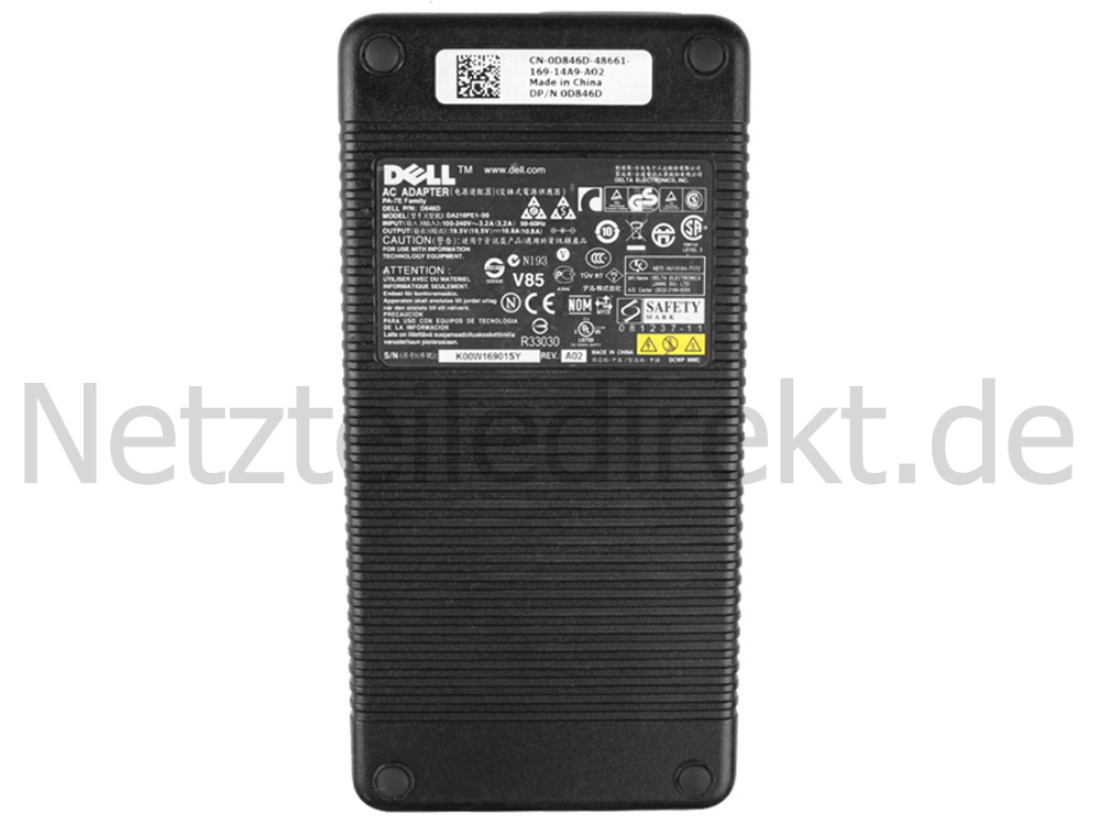 Netzteil Ladegerät Dell Alienware M17x M17x-2857DSB 210W