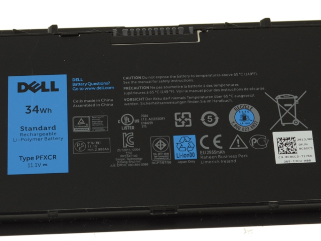 Original 34Wh 3 Zellen Dell Latitude E7440 P40G P40G001 Akku