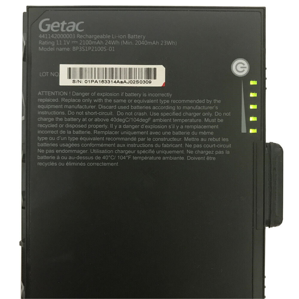 Original 2100mAh 24Wh 3 Zellen Getac BP3S1P2100 Akku