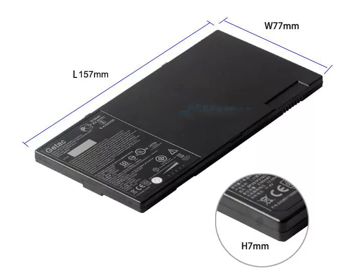 Original 2100mAh 24Wh 3 Zellen Getac BP3S1P2290 A Akku