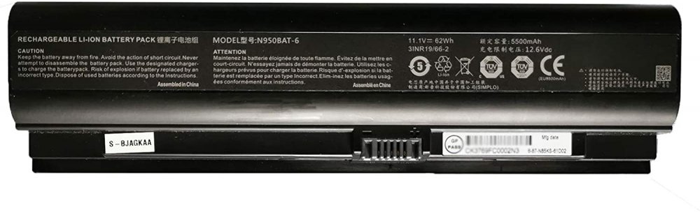 5500mAh 62Wh Clevo N960TD Akku