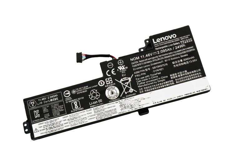 Original 2095mAh 24Wh 3-Zellen Lenovo ThinkPad A285 02CD Akku