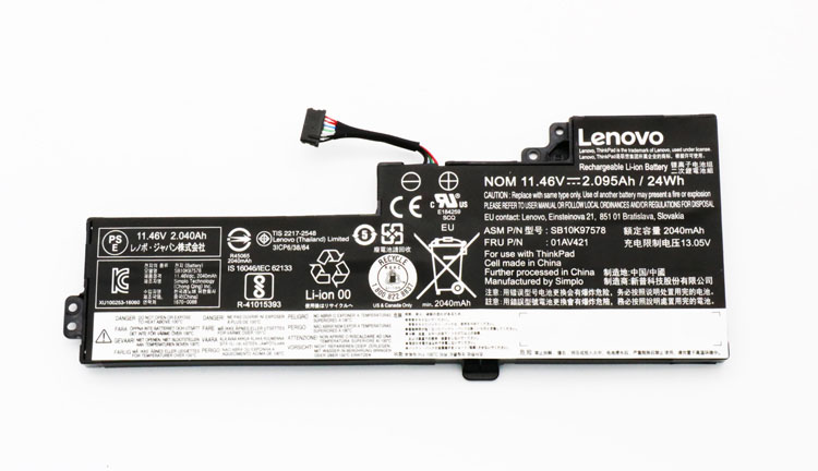 Original 2095mAh 24Wh 3-Zellen Lenovo ThinkPad A285 02CD Akku