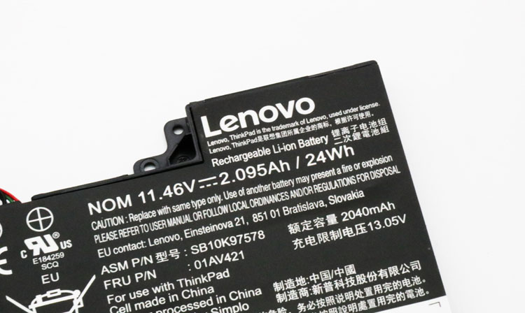 Original 2095mAh 24Wh 3-Zellen Lenovo ThinkPad A285 02CD Akku