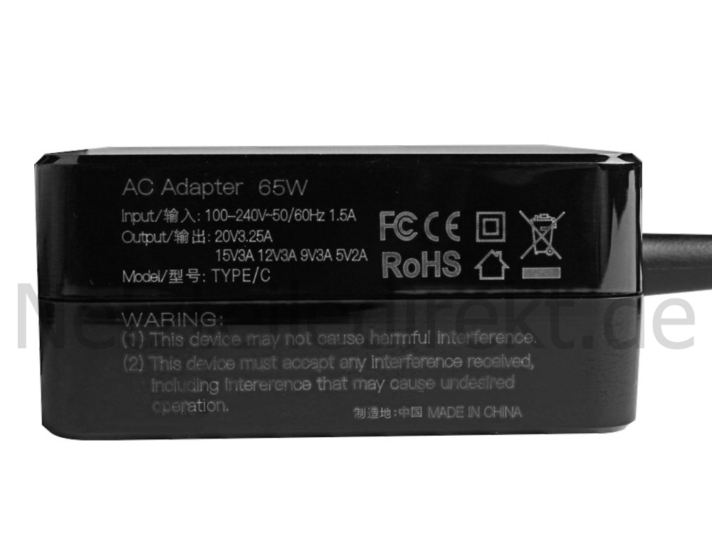 Netzteil Ladegerät Samsung Galaxy Book SM-W720NZKBXAR 65W USB-C