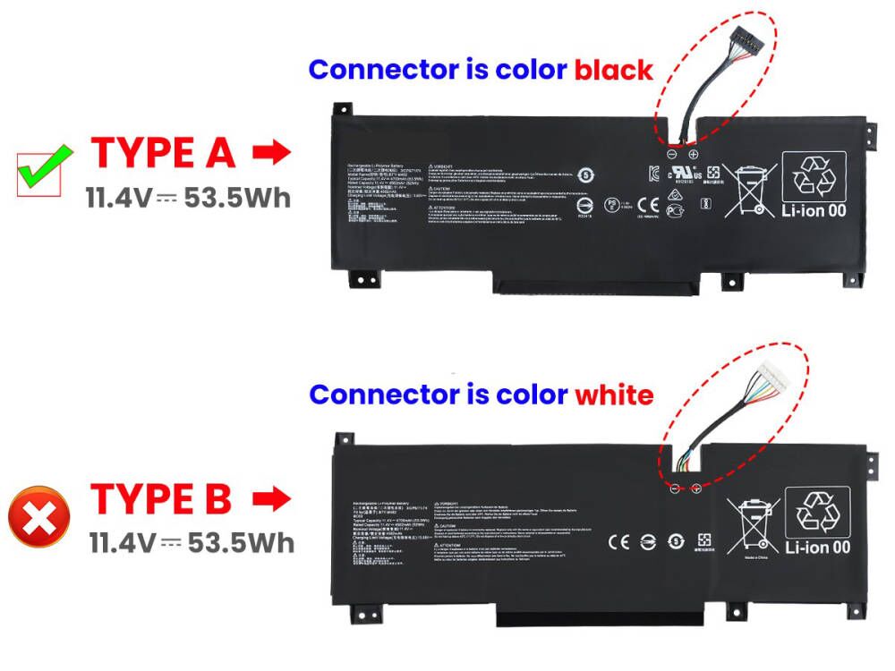 4700mAh 53.5Wh MSI Pulse GL76 11UDK-068TH Akku