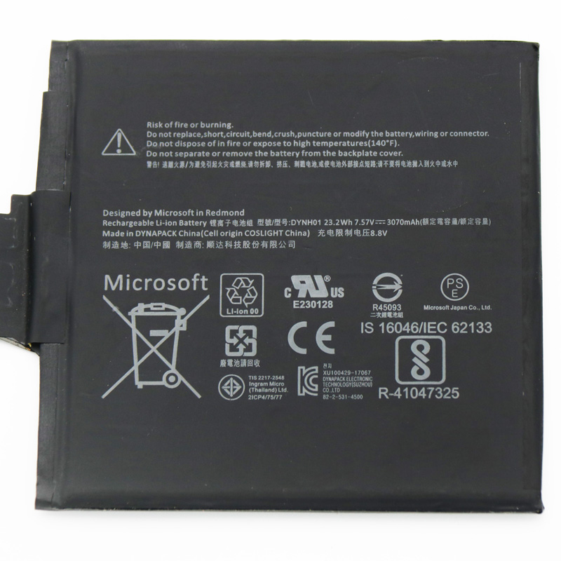 3070mAh 23.23Wh 2 Zellen Microsoft Surface Book 2 1793 15" Akku