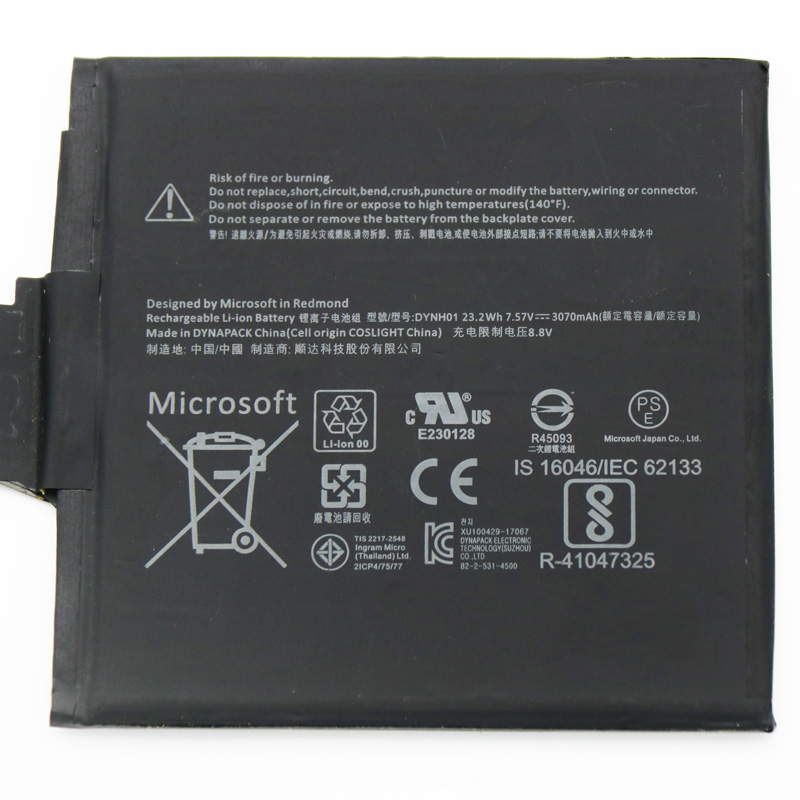 3070mAh 23.23Wh 2 Zellen Microsoft DYNH01 DYNH02 Akku