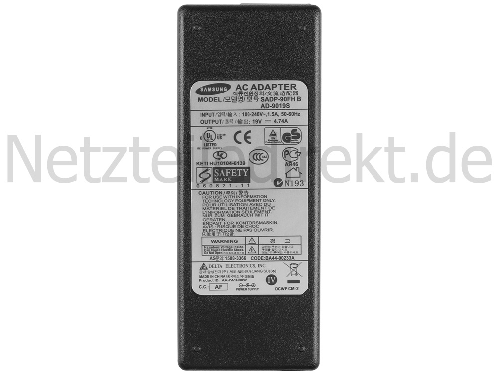 Netzteil Ladegerät Samsung 700A4J DP700A4J 90W