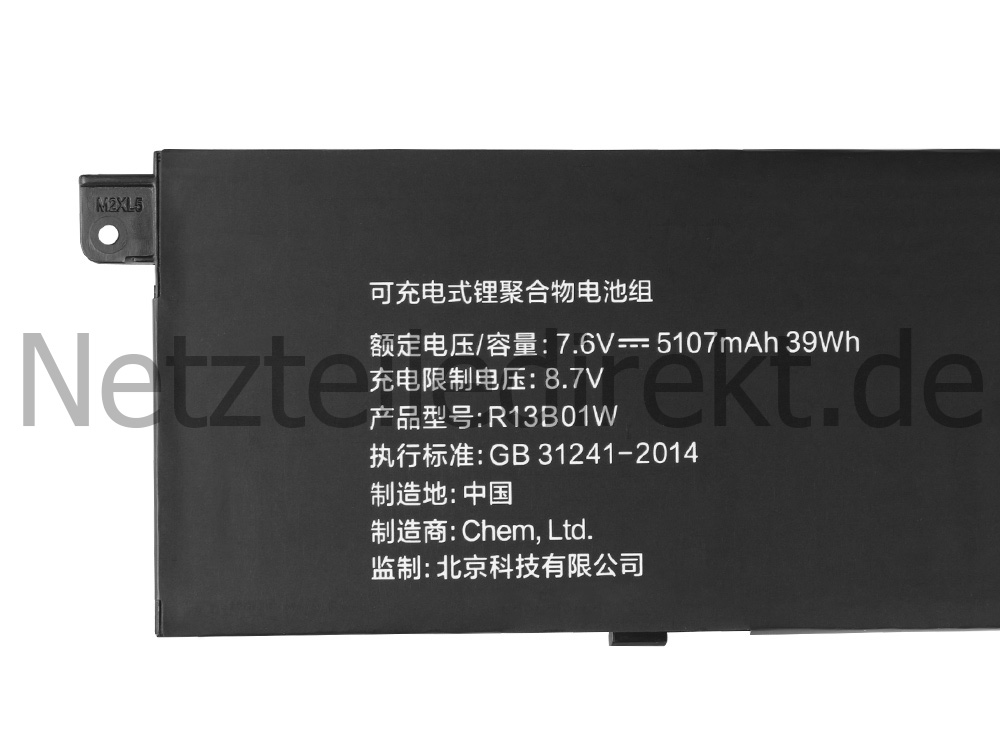 Original 5107mAh 39Wh Akku Xiaomi R13B02W